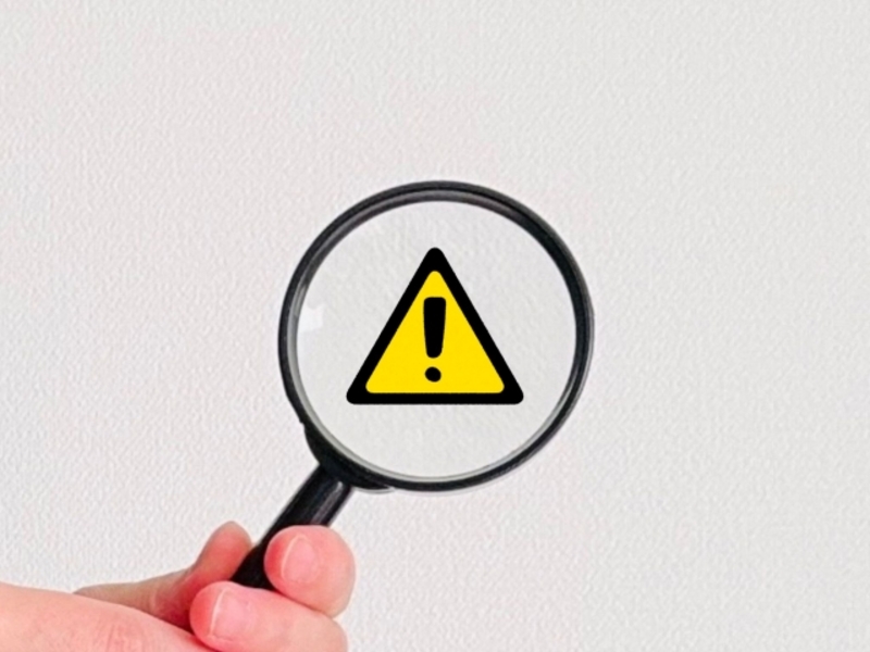 注意点を虫眼鏡で見る